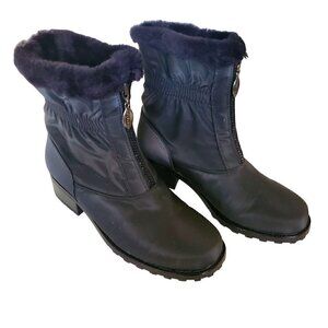 Easy Spirit Black Ankle Boots, Snow Boots, Black Furry Snow Boots NIB